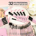 Makeup Brushes, VANDER 32pcs Makeup Brush Set Professional Soft Synthetic Foundation powder concealer blending Make up Brushes, eye shadow blush face brush set, Pink