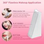 Fauxomor 108 Pcs New Makeup Sponges Wedges for Face Foundation, Latex-Free Triangle Cosmetic Make Up Sponge for Flawless Application and Blending, Beauty Blender for All Skin Types with Two Pouches