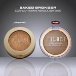 Milani Bronzer Powder - Baked Bronzer Made in Italy, Bronzing Shimmer Highlighter Makeup for Contour - Tuscan Tan