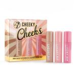 W7 Cheeky Cheeks Gift Set - Liquid Blusher & Bronzer Trio - Radiant Glow Makeup Gift