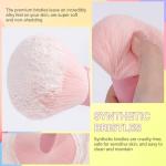 docolor 6 Piece Makeup Brush Set for for full face and eye makeup application, for Foundation, Powder, Blush, Contour, Concealer ＆ Eyeshadow, Mini Makeup Brushes Travel Gift Set Cruelty-Free & Vegan