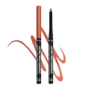 Rimmel Lasting Finish Exaggerate Automatic Lip Liner - Rich, Smooth Formula, Long Lasting - 018 Rose Addiction, .01oz
