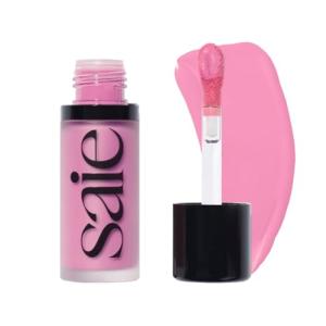 Saie Dew Blush - Lightweight Liquid Blush with a Blendable + Buildable Cream Finish - Dewy Cheek Tint with Doe Foot Wand Makeup Applicator - Baby (.40 oz)