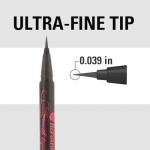 Heroine Make by KISSME Liquid Eyeliner Pen with Ultra-Fine 0.1mm Tip, Waterproof Eyeliner for Sensitive Skin, Cat Eye Liner for Long Lasting Wear, Made in Japan, Brown Black SMOOTH, 1 Count