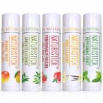5-Pack Premium Beeswax Lip Balm by Naturistick | Chemical-Free, 100% Natural Chapstick for Dry, Chapped Lips | Made with Coconut Oil, Shea Butter, Aloe Vera | 5 Assorted Scents | Made in the USA