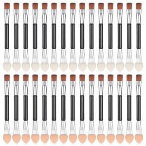 TIESOME 30Pcs 2 in 1 Eyeshadow Smudge Brush for Women, Dual Sides Disposable Eye Shadow Applicators Sticks Eyes Makeup Cosmetic Tool Portable Travel Mini Eyes Makeup Brushes Concealer Brush