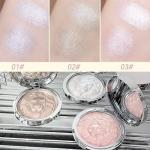 K'APEINE Face Highlighter Palette,Pink Glitter Eyeshadow Pearl Shimmer Single Makeup Kit High Glossy Face Makeup Palette Sparkling Highlighter Makeup Palette Smooth Baked Lasting Shining Makeup Kit-03