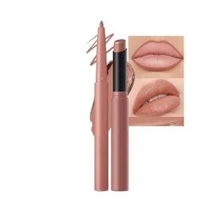 Wavuketu Nude Brown Lip Liner Lipstick for Women, Waterproof Long Lasting Lip Liner Pencil Lip Stick Set, Lip Kit With Lipliner Lipstick, Smudgeproof Lip pencil Lip Crayon 02#
