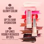 MAYBELLINE Lifter Glaze Oil Balm with Hyaluronic Acid and Hydrating Oil Blend, Lip Balm with 24HRs of Smooth, Moisturizing Shine, Caramel Glow (Sheer Light Brown Nude)
