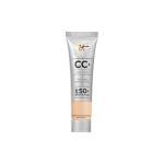 IT Cosmetics CC+ Cream Travel (Light Medium) - Natural Full Coverage Foundation With SPF 50+, Color Corrector & Anti-Aging Hydrating Serum, Hyaluronic Acid + Peptides, Up To 24H Wear - 0.4 fl oz