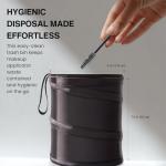 OrKo Disposable Makeup Applicator Kit with Spatulas, Lip Applicators, Eyeliner Brushes, Sponge, Eye Brow & Mascara Brush Includes Portable Collapsible Trash Bin Ideal for Makeup Artist - (104 Pcs)