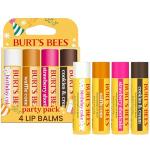 Burt's Bees Lip Balm Party Pack - Birthday Cake, Waffle Cone, Strawberry Shortcake, and Cookies & Cream, All Day Moisturizer, Tint-Free, Natural Origin Conditioning Lip Treatment, 4 Tubes, 0.15 oz.