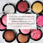 KYDA Baked Blush Palette, Marbleized Matte Blush, Buildable Natural Glow Cheek Color, Matte Stain Blusher Makeup, Long-wearing Smooth Coverage, Blend Seamlessly, Skin Glow Makeup Palette, Berry Canvas