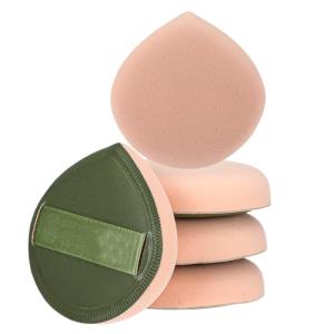 Ymapinc 5Pcs Make Up Sponges for Face, Cushion Foundation Puff, Latex-Free Makeup Applicator Sponge for Natural and Easy Makeup, Soft and Reusable Foundation Sponge for Liquid, Green