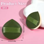 Ymapinc 5Pcs Make Up Sponges for Face, Cushion Foundation Puff, Latex-Free Makeup Applicator Sponge for Natural and Easy Makeup, Soft and Reusable Foundation Sponge for Liquid, Green