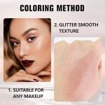 evpct Dusty Pink Champagne Single Eyeshadow Palette, Rose Gold Ice Pink Nude Glitter Cream Eye shadow Palette Singles Brightener Makeup for Older Women, High Pigment Waterproof Monochrome Eyeshadow