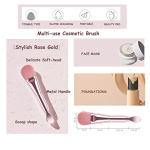 Makeup Brush Sets, NEVSETPO 28PCS Synthetic Make Up Brushes Include 24 Makeup Brushes 2 Sponges Beauty Blenders, 1 Dual End Masks Spatula, 1 Brush Egg Cleaner, Travel-Friendly Easy Clean Makeup Case