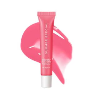 URQT Lip Butter Balm, Hydrating, Nourishing & Softening Lip Care with Natural Oils & Fruit Extracts, Long-Lasting Moisture, Non-Sticky Shine, Soften Dry Lips Lip Care (#5 Pink Guava)