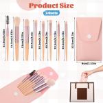 Oqqlin 24 Sets Travel Makeup Brush Set Bulk, Mini Face Makeup Brushes with Storage Bags Soft Synthetic Fiber Make up Brush for Women Girls Party,Wedding, Bridal Shower