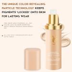 Foundation Medium 4-in-1 Color-Shifting Spectrum Foundation Concealer, Long-Lasting, Skincare, Suitable for Various Skin Types, Set Includes Foundation Brush and Sponge