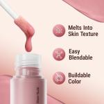 Exmiloo Liquid Blush - Lightweight Liquid Blush for Cheeks - Long-Lasting Liquid Matte Blush Makeup, Blendable & Buildable, Vegan & Cruelty-Free, Sheer Nude