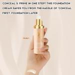 Foundation Medium 4-in-1 Color-Shifting Spectrum Foundation Concealer, Long-Lasting, Skincare, Suitable for Various Skin Types, Set Includes Foundation Brush and Sponge
