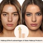 Foundation Medium 4-in-1 Color-Shifting Spectrum Foundation Concealer, Long-Lasting, Skincare, Suitable for Various Skin Types, Set Includes Foundation Brush and Sponge