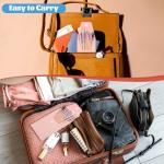 Oqqlin 24 Sets Travel Makeup Brush Set Bulk, Mini Face Makeup Brushes with Storage Bags Soft Synthetic Fiber Make up Brush for Women Girls Party,Wedding, Bridal Shower