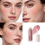 Exmiloo Liquid Blush - Lightweight Liquid Blush for Cheeks - Long-Lasting Liquid Matte Blush Makeup, Blendable & Buildable, Vegan & Cruelty-Free, Sheer Nude
