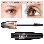 4D Silk Fiber Lash mascara, Waterproof Mascara Black Volume and Length, Natural Lengthening and Thick, Smudge-Proof,No Clumping, Instantly Create The Look of Lash Extensions, All Day Full, 2 Pack