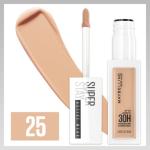 Maybelline Super Stay Liquid Concealer Makeup, Full Coverage Concealer, Up to 30 Hour Wear, Transfer Resistant, Natural Matte Finish, Oil-free, Available in 16 Shades, 25, 1 Count