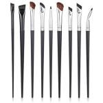 Molain 9Pcs Eyeliner Brush Set, Fine Angled Eyeliner Brush Ultra Thin Slanted Angled Eyeliner Makeup Brushes Set Fine Point Eyebrow Brushes Eye Makeup Tool with Synthetic Bristles