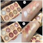 K'APEINE 8 Colors Baked Powder Palette, Pink Gold Brown Face Highlighter Eyeshadow Blush Contour Makeup Palette All Face Baked Makeup Kit Blendable Highlighter for Women Daily, Parties,Festivals-02#