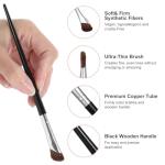 Molain 9Pcs Eyeliner Brush Set, Fine Angled Eyeliner Brush Ultra Thin Slanted Angled Eyeliner Makeup Brushes Set Fine Point Eyebrow Brushes Eye Makeup Tool with Synthetic Bristles
