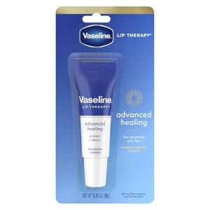 Vaseline Lip Therapy Lip Balm Tube For healthier looking lips Advanced Healing Moisturizer For Dry Lips 0.35 oz