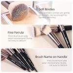 MAANGE Makeup Brushes 51 Pcs Makeup Kit, Multi-functional Makeup Tool Set with Makeup Brush Foundation Brush Make up Brushes Set (Black Gold)