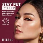 Milani Stay Put Eyeliner - Semi-Sweet (0.01 Ounce) Cruelty-Free Self-Sharpening Eye Pencil with Built-In Smudger - Line & Define Eyes with High Pigment Shades for Long-Lasting Wear