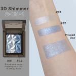 Noerrors Blue Silver Cool Toned Shimmer Eyeshadow Palette for Women, Blendable Sparkly Glossy Pearl Glow Cream Eyeshadow, Pigmented Waterproof Long Wear Soft Glitter Highlighter&Eye Brightener Makeup