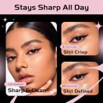 WINKGIGGLE Black Eyeliner No Budge Retractable Eye Liner, Creamy Pigmented & Waterproof Creates Bold & Defined Lines Vegan & Cruelty-Free Easy to Apply （Black）