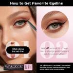 WINKGIGGLE Black Eyeliner No Budge Retractable Eye Liner, Creamy Pigmented & Waterproof Creates Bold & Defined Lines Vegan & Cruelty-Free Easy to Apply （Black）
