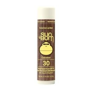 Sun Bum SPF 30 Sunscreen Coconut Lip Balm - Moisturizing Aloe Vera and Vitamin E - Vegan and Cruelty Free - Broad Spectrum UVA/UVB Lip Protection - 0.15 oz Stick