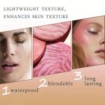 K'APEINE Baked Blush, Single Powder Pink Blush for Cheeks Shimmer Silky Smooth Pressed Powder Blushes Blendable Highly Pigment Makeup Palette Long-Lasting Face Makeup for Women Festivals-01#