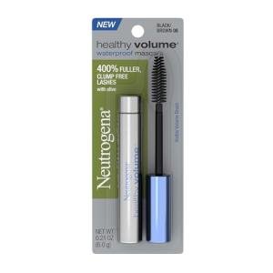 Neutrogena Healthy Volume Lash-Plumping Waterproof Mascara, Volumizing and Conditioning Mascara with Olive Oil to Build Fuller Lashes, Clump-, Smudge- and Flake-Free, Black/Brown 08, 0.21 oz