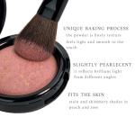 K'APEINE Baked Blush, Single Powder Pink Blush for Cheeks Shimmer Silky Smooth Pressed Powder Blushes Blendable Highly Pigment Makeup Palette Long-Lasting Face Makeup for Women Festivals-01#