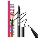 Jutqut Black Waterproof Liquid Eyeliner, Long-lasting Eye Liner with Ultra-Fine Brush-Tip for Precise Finish, Smudge-Proof Transfer-Resistant Formula, Smooth Glide Micro Angled Liquid Liner Pen