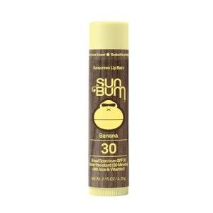 Sun Bum SPF 30 Sunscreen Banana Lip Balm - Moisturizing Aloe Vera and Vitamin E - Vegan and Cruelty Free - Broad Spectrum UVA/UVB Lip Protection - 0.15 oz Stick