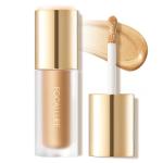 FOCALLURE Shimmer Liquid Highlighter, Smooth Cream Formula and Non-greasy Finish,Delivers a Natural Glow, Long Lasting Illuminator Highlighter Face Enhancing Makeup,Golden Wind