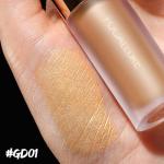 FOCALLURE Shimmer Liquid Highlighter, Smooth Cream Formula and Non-greasy Finish,Delivers a Natural Glow, Long Lasting Illuminator Highlighter Face Enhancing Makeup,Golden Wind