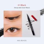 CLIO Superproof Pen Liquid Eyeliner, Ultra Precision Sponge Tip, One Stroke High Pigment Color, Waterproof Smudge Proof Long Wear, Fast Dry Formula, Sharp Wing Tightline Definition (001 Black)