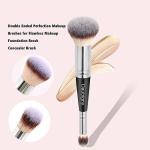 Daubigny Dual-ended Foundation Brush Concealer Brush Perfect for Any Look Premium Luxe Hair Rounded Taperd Flawless Brush Ideal for Liquid, Cream, Powder,Blending,Concealer